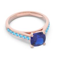 Cathedral Pave Cushion Sagga Ring
