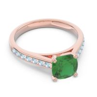 Cathedral Pave Cushion Sagga Ring