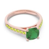 Cathedral Pave Cushion Sagga Ring