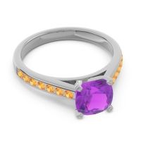 Cathedral Pave Cushion Sagga Ring