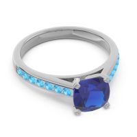 Cathedral Pave Cushion Sagga Ring