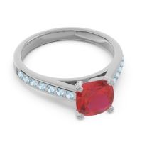 Cathedral Pave Cushion Sagga Ring