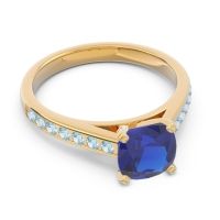 Cathedral Pave Cushion Sagga Ring