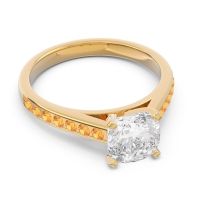 Cathedral Pave Cushion Sagga Ring