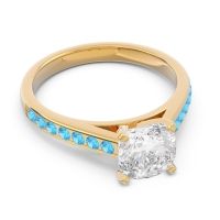 Cathedral Pave Cushion Sagga Ring