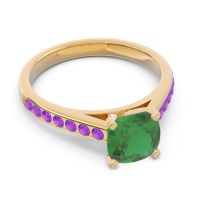 Cathedral Pave Cushion Sagga Ring