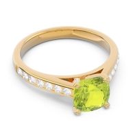 Cathedral Pave Cushion Sagga Ring