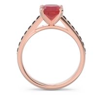 Cathedral Pave Cushion Sagga Ring