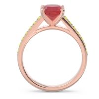 Cathedral Pave Cushion Sagga Ring