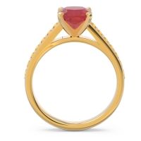 Cathedral Pave Cushion Sagga Ring