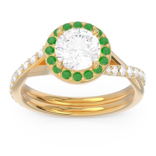 Halo Pave Cakravata Ring