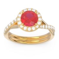 Halo Pave Cakravata Ring