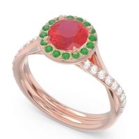 Halo Pave Cakravata Ring
