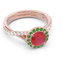 Halo Pave Cakravata Ring