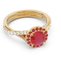 Halo Pave Cakravata Ring