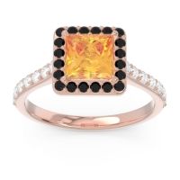 Halo Pave Princess Caturazra Ring