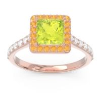 Halo Pave Princess Caturazra Ring