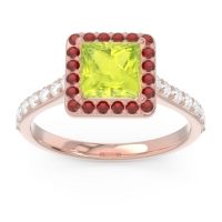 Halo Pave Princess Caturazra Ring