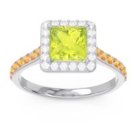 Halo Pave Princess Caturazra Ring