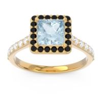 Halo Pave Princess Caturazra Ring