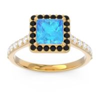 Halo Pave Princess Caturazra Ring
