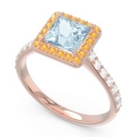 Halo Pave Princess Caturazra Ring