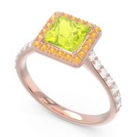 Halo Pave Princess Caturazra Ring