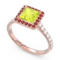 Halo Pave Princess Caturazra Ring