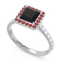 Halo Pave Princess Caturazra Ring