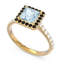 Halo Pave Princess Caturazra Ring
