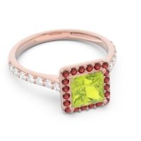 Halo Pave Princess Caturazra Ring