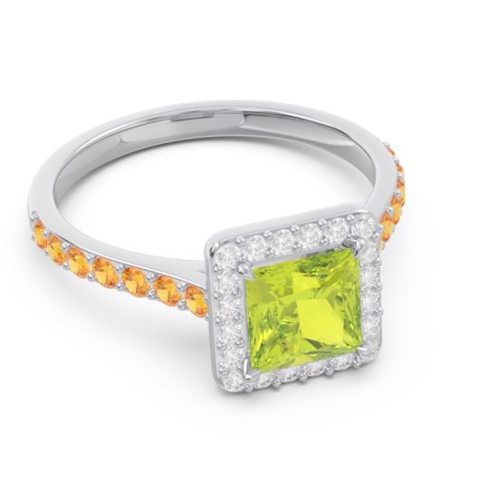 Halo Pave Princess Caturazra Ring