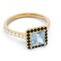 Halo Pave Princess Caturazra Ring