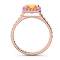 Halo Pave Princess Caturazra Ring