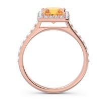 Halo Pave Princess Caturazra Ring