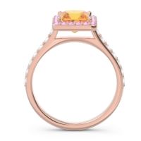 Halo Pave Princess Caturazra Ring