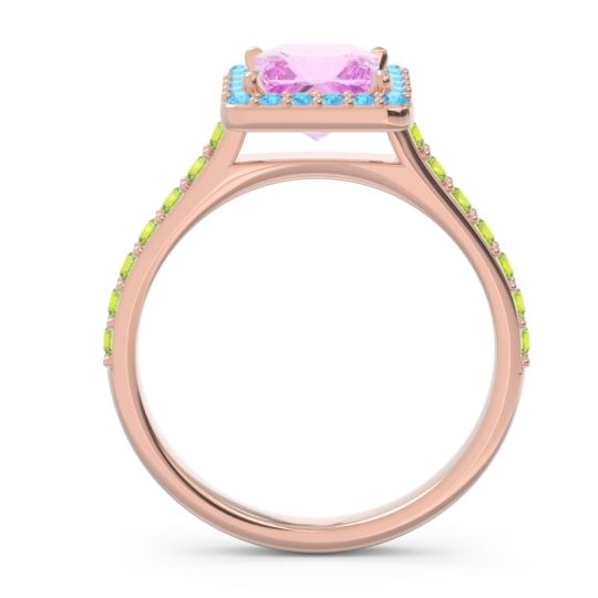 Halo Pave Princess Caturazra Ring