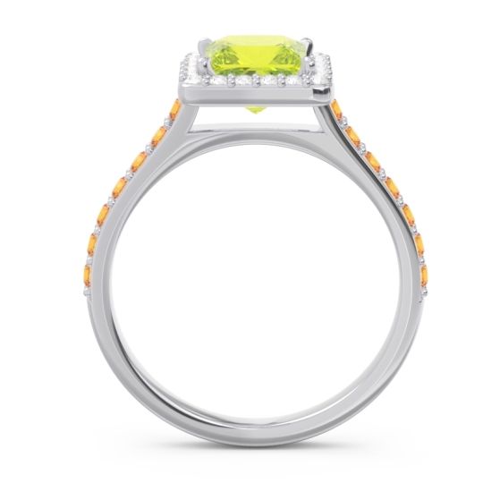 Halo Pave Princess Caturazra Ring