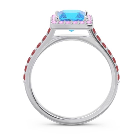 Halo Pave Princess Caturazra Ring