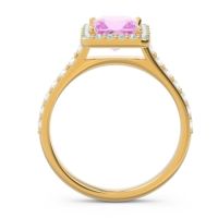 Halo Pave Princess Caturazra Ring