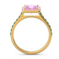Halo Pave Princess Caturazra Ring