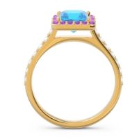 Halo Pave Princess Caturazra Ring