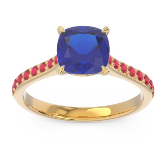 Cathedral Pave Cushion Opazin Ring