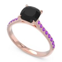 Cathedral Pave Cushion Opazin Ring