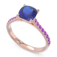 Cathedral Pave Cushion Opazin Ring