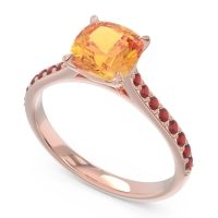 Cathedral Pave Cushion Opazin Ring