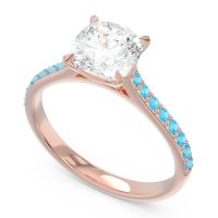 Cathedral Pave Cushion Opazin Ring