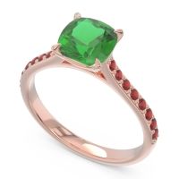 Cathedral Pave Cushion Opazin Ring