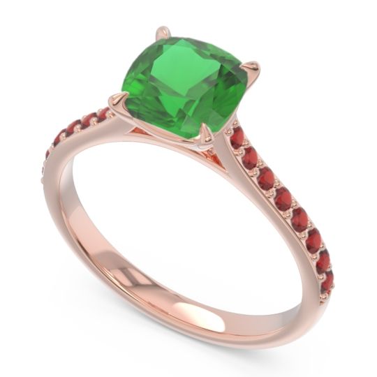 Cathedral Pave Cushion Opazin Ring