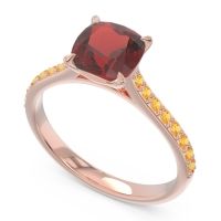 Cathedral Pave Cushion Opazin Ring